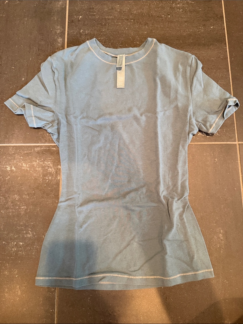 Skims Blue cotton Short Sleeve Top size XS